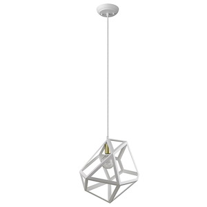 Hedron 1-Light Pendant - 13 Inches Wide by 18.25 Inches High