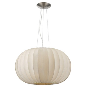Shanghai - One Light Large Oval Pendant - 16 Inches Wide by 27 Inches High