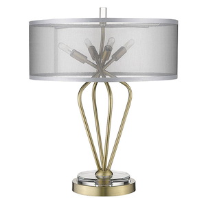 Perret 4-Light Table lamp in Mid-century Style - 18.25 Inches Wide by 22.25 Inches High - 883757