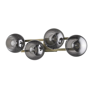 Lunette 4-Light Sconce in Mid-century Style - 29.25 Inches Wide by 10.75 Inches High