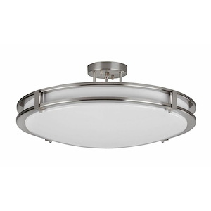 Carlisle - 12W 1 LED Semi-Flush Mount In Modern Style-8.75 Inches Tall and 12 Inches Wide - 1293972