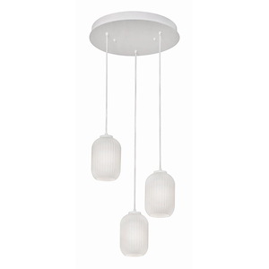 Callie 3- Light Pendant In Contemporary-Modern-Transitional Style 8 Inches Tall And 18 Inches Wide - 1099250