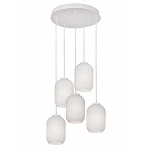 Callie 5- Light Pendant In Contemporary-Modern-Transitional Style 8 Inches Tall And 24 Inches Wide - 1099251