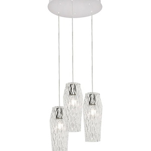 Candace - 3 Light Triple Pendant In Modern Style-12 Inches Tall and 18 Inches Wide