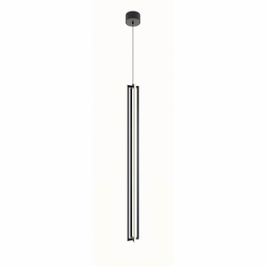 Cass - 40W 1 LED Pendant In Modern Style-48 Inches Tall and 4 Inches Wide