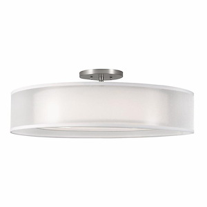 Cortez - 60W 1 Led Flush Mount In Modern Style-9 Inches Tall And 30 Inches Wide