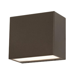 Dakota 1- Light Outdoor Wall Sconce In Contemporary-Modern-Transitional Style 4.13 Inches Tall And 4.88 Inches Wide