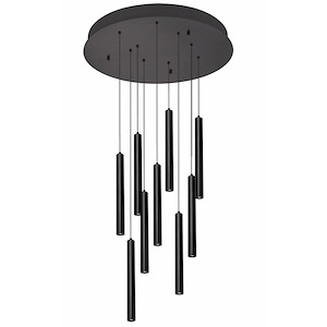 Eli - 81W 9 LED Round Pendant In Modern Style-16 Inches Tall and 24 Inches Wide