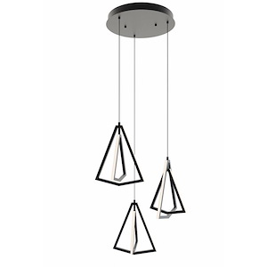 Gianna - 60W 3 LED Round Pendant In Modern Style-14.88 Inches Tall and 27.5 Inches Wide - 1284205