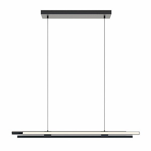 Indra - 120W 3 LED Linear Pendant In Contemporary Style-3 Inches Tall and 44.13 Inches Length - 1306149