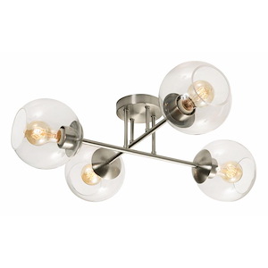 Jamie 4- Light Ceiling Semi Flush in Contemporary-Modern-Transitional Style 8.4 Inches Tall and 25 Inches Wide - 1099265