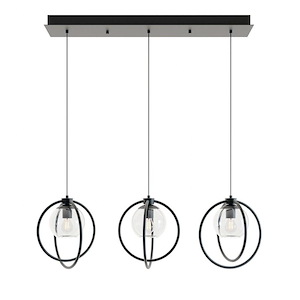 Jamie - 3 Light Linear Pendant In Modern Style-12.5 Inches Tall and 12.25 Inches Wide - 1284357