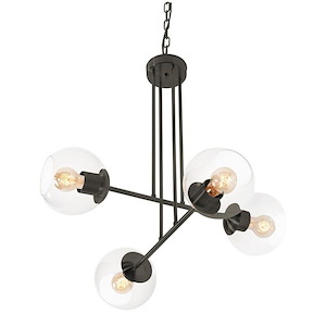 Jamie 4- Light Pendant in Contemporary-Modern-Transitional Style 24.1 Inches Tall and 25.1 Inches Wide - 1099267