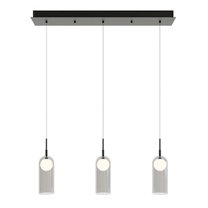 Kiran - 18W 3 LED Linear Pendant In Modern Style-14 Inches Tall and 5 Inches Wide - 1284268