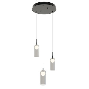 Kiran - 18W 3 LED Round Pendant In Modern Style-14 Inches Tall and 18 Inches Wide - 1284286