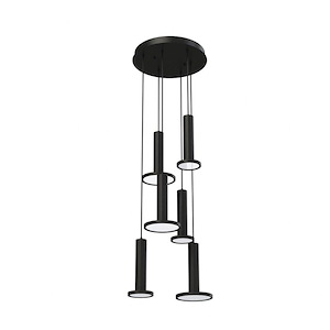 Luna - 486W 6 LED Mixed Hextuple Pendant In Modern Style-12.38 Inches Tall and 18 Inches Wide - 1087501