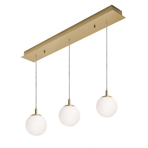Loretto - 3 Light Linear Pendant In Modern Style-7 Inches Tall and 7 Inches Wide - 1284302