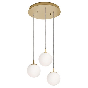 Loretto - 3 Light Round Pendant In Modern Style-7 Inches Tall and 18 Inches Wide