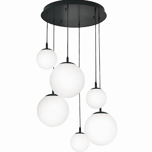 Loretto - 6 Light Hexuple Pendant In Modern Style-11.88 Inches Tall and 27.25 Inches Wide - 1087498
