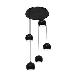 Roxy - 5 Light Quintuple Pendant In Modern Style-6.25 Inches Tall and 24 Inches Wide