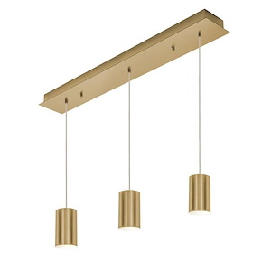 Tyke - 3 Light Linear Pendant In Modern Style-6.5 Inches Tall and 5 Inches Wide