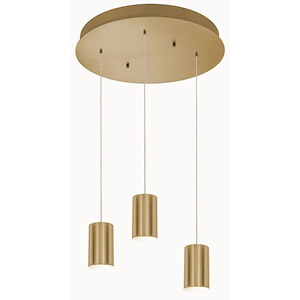 Tyke - 3 Light Round Pendant In Modern Style-6.5 Inches Tall and 18 Inches Wide