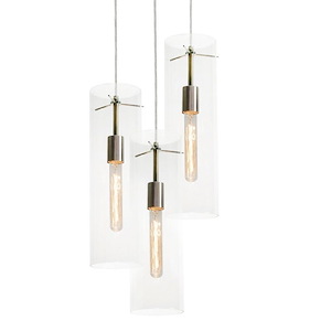 View - 3 Light Round Pendant In Modern Style-16 Inches Tall and 15.75 Inches Wide - 1146442