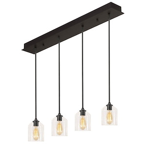 William - 4 Light Linear Pendant In Modern Style-7.75 Inches Tall and 5.5 Inches Wide - 1284272