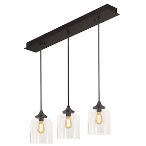William - 3 Light Linear Pendant In Modern Style-11.25 Inches Tall and 7.87 Inches Wide - 1284329