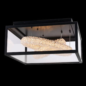 Lina Esterno - 46W LED Outdoor Flush Mount In Contemporary Style-12 Inches Tall and 24 Inches Wide