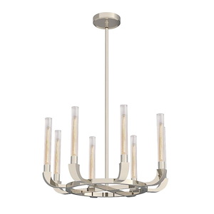 Flute - 8 Light Chandelier-18.75 Inches Tall and 34.13 Inches Wide