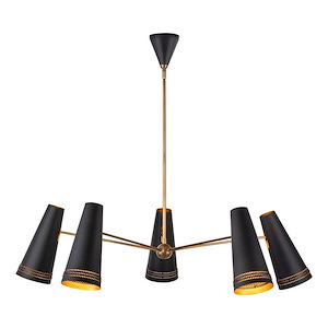 Brickell - 5 Light Chandelier-11.5 Inches Tall and 45 Inches Wide