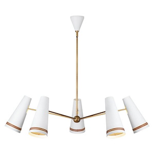Brickell - 5 Light Chandelier-11.5 Inches Tall and 45 Inches Wide