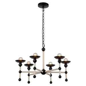 Nadine - 6 Light Chandelier-15.38 Inches Tall and 25 Inches Wide - 1295709