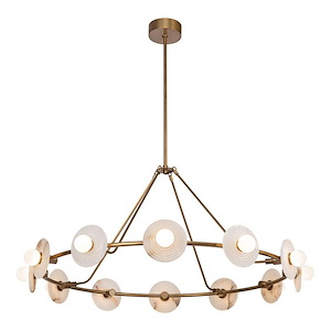 Dahlia - 40W LED Chandelier-21 Inches Tall and 46.5 Inches Wide