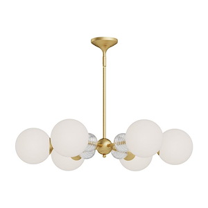 Celia - 6 Light Chandelier-4.5 Inches Tall and 30.25 Inches Wide