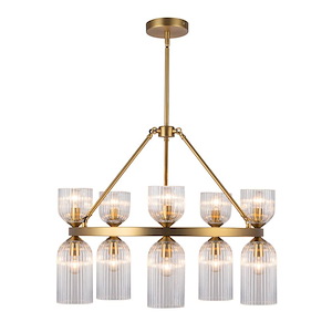 Nelly - 10 Light Chandelier-21.88 Inch Tall and 25.88 Inch Wide - 1373255