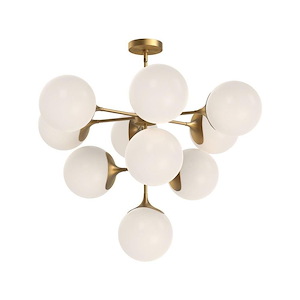 Nouveau - 10 Light Chandelier-25.13 Inches Tall and 34.88 Inches Wide - 1288717
