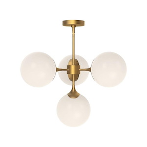 Nouveau - 4 Light Chandelier-17.13 Inches Tall and 26 Inches Wide - 1288314