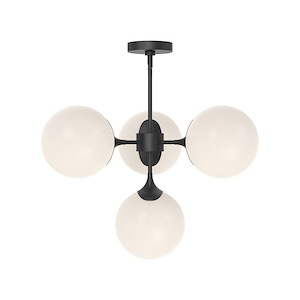 Nouveau - 4 Light Chandelier-17.13 Inches Tall and 26 Inches Wide