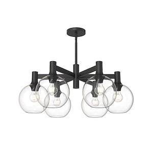 Castilla - 6 Light Chandelier-12.63 Inches Tall and 29.5 Inches Wide - 1288315