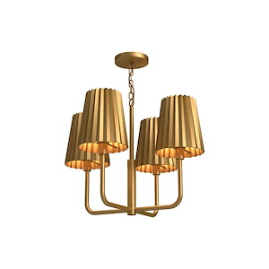 Plisse - 4 Light Chandelier-16.88 Inches Tall and 22.5 Inches Wide - 1288718