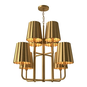 Plisse - 8 Light Chandelier-25.88 Inches Tall and 30 Inches Wide