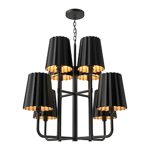 Plisse - 8 Light Chandelier-25.88 Inches Tall and 30 Inches Wide - 1288266