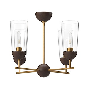 Emil - 4 Light Chandelier-14.88 Inches Tall and 25 Inches Wide