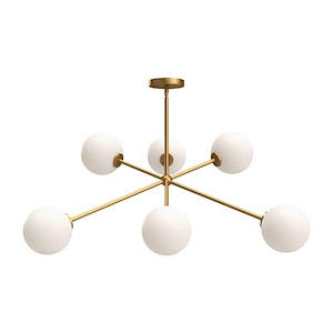 Cassia - 6 Light Chandelier-16.38 Inches Tall and 39.5 Inches Wide - 1288400