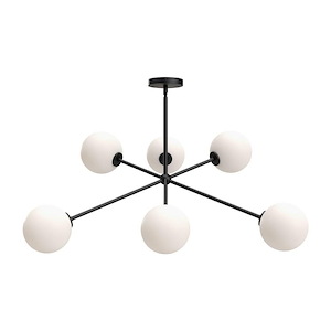 Cassia - 6 Light Chandelier-16.38 Inches Tall and 39.5 Inches Wide - 1288400