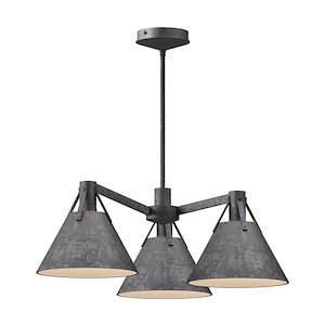 Archer - 3 Light Chandelier-8.5 Inches Tall and 25.13 Inches Wide