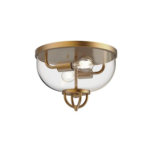 Lancaster - 2 Light Flush Mount-9 Inches Tall and 12.63 Inches Wide