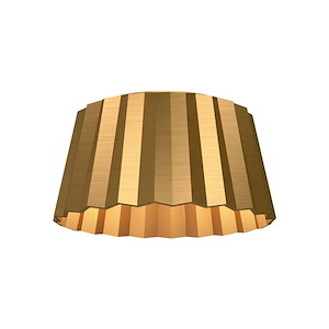 Plisse - 2 Light Flush Mount-7.38 Inches Tall and 14.13 Inches Wide